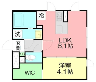 fleurs de cerisier【3階】の間取り