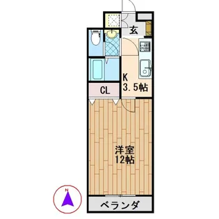 スカイライト【7階】の間取り