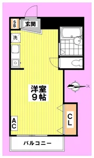 リズ松ヶ丘【3階】の間取り