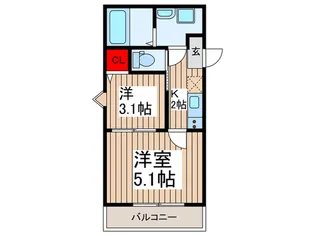 ヴェルヴェーヌ大宮【1階】の間取り