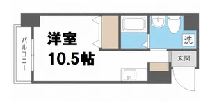 フレアコート北浜【10階】の間取り