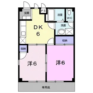 ガーデンプレイスB【2階】の間取り