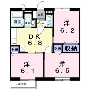 さくらんぼハイツ【1階】の間取り