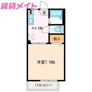 カーサ江島IIB棟【2階】の間取り