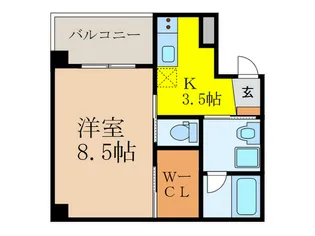 レクラン今里【7階】の間取り