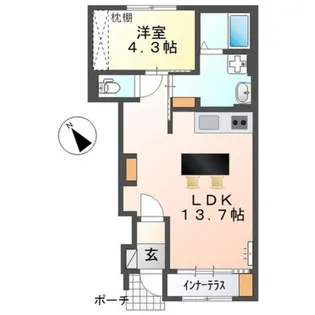 パートリア宮内【1階】の間取り