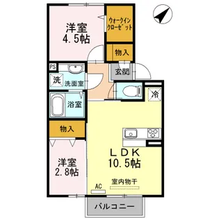 DーROOM COCO【2階】の間取り