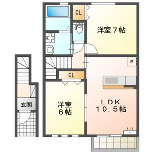 ヘリアンサス【2階】の間取り