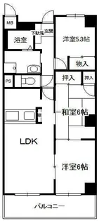 カサベラ遠石【5階】の間取り