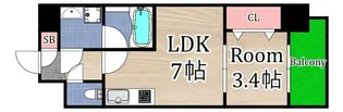 SK RESIDENCES 放出【7階】の間取り