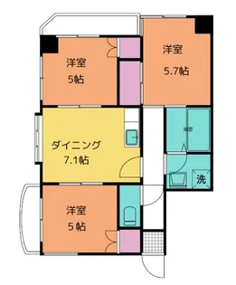 本住町マンション一番館【7階】の間取り