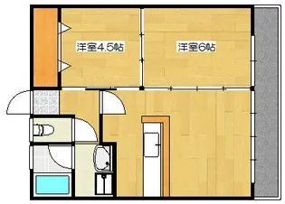 シャンポール国分【4階】の間取り