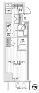 Primal Gotanda【4階】の間取り