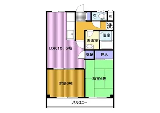 御蔵山第2マンション【3階】の間取り