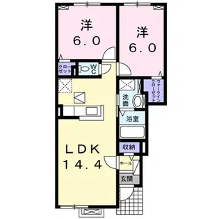 リサ・ファミリアII【1階】の間取り