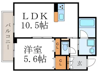 シャ-メゾン上杉【2階】の間取り