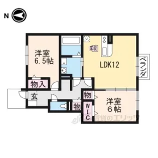 シャルマン北大路【1階】の間取り