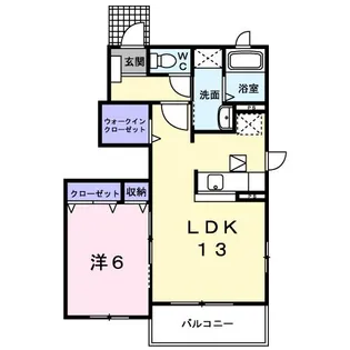 ロイヤル クレッセント III【1階】の間取り