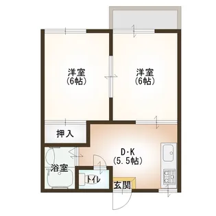 陽向ハイツ【2階】の間取り