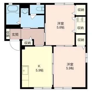 サンモールさがみ野【1階】の間取り