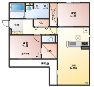 D-residence服部本町【1階】の間取り