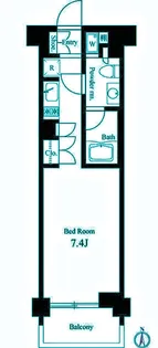 イプセ蒲田WEST【2階】の間取り