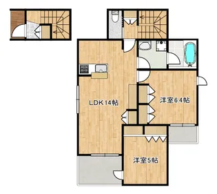 仮称)下小田中1丁目ヘーベルメゾン【2階】の間取り