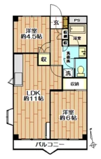 ビューアイランドさつきが丘【2階】の間取り