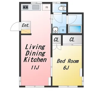 メゾンプラム【1階】の間取り