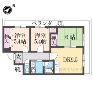 ジョイパレスチシロ【2階】の間取り