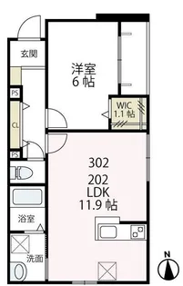 プレジオ高津【1階】の間取り