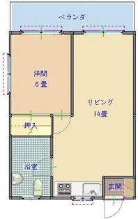 サンセット楚辺【1階】の間取り