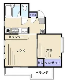 ラフィネ東野【1階】の間取り
