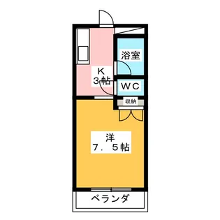 コーポタカラB【2階】の間取り