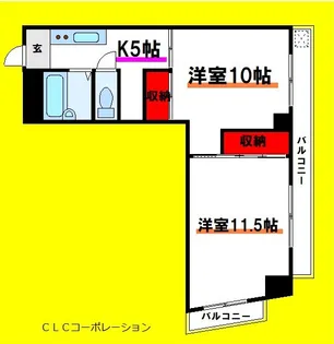 リベール上野【4階】の間取り