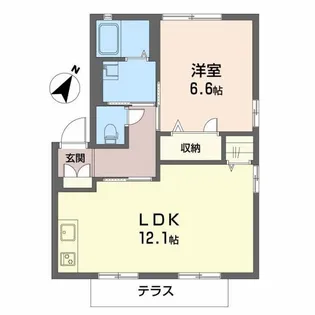 メゾンユリア【1階】の間取り