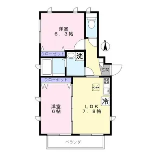 ヴィラハウス【1階】の間取り