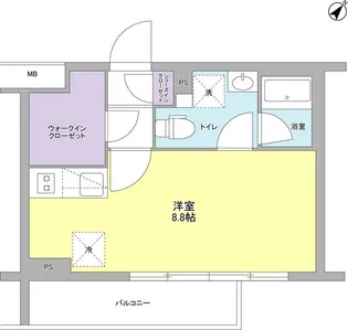 スタイリオ中延IIWEST【2階】の間取り