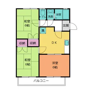 ハイツ前清水B【2階】の間取り