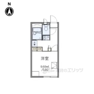 レオパレスpepino【1階】の間取り