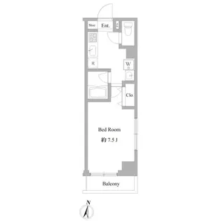 ルクレ志村坂上【4階】の間取り