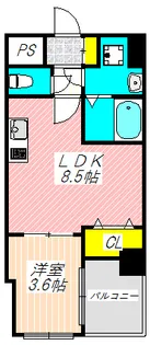 HS梅田EAST【8階】の間取り