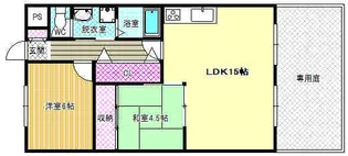 ウッドファイブII【1階】の間取り