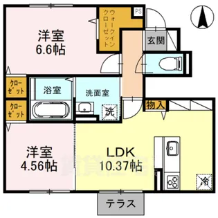 リッツハウス【1階】の間取り