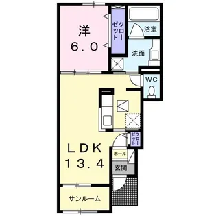 プリムローズ・サノ【1階】の間取り