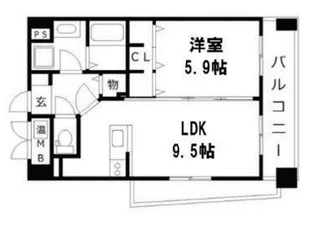 モンルポ博多駅東【5階】の間取り