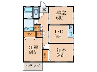 栄壮コ-ポB棟【2階】の間取り