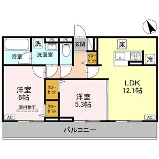 メゾンクレール【2階】の間取り