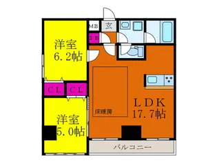 MS.hills千里丘south【4階】の間取り
