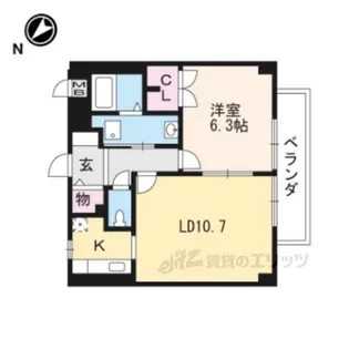 メゾンフローラ2【1階】の間取り